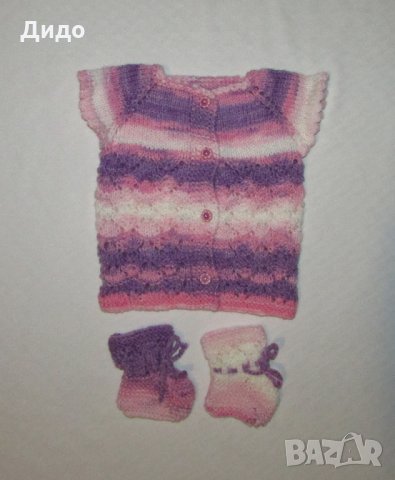 Ръчно плетени бебешки дрешки 3-6м , снимка 1 - Други - 9198598