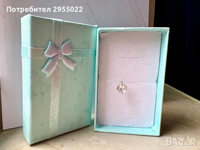 Сребърно колие с камъче, снимка 2 - Колиета, медальони, синджири - 54053948