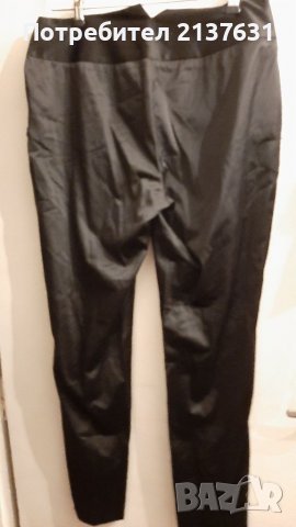 НОВ с Етикет ДАМСКИ ЧЕРЕН САТЕНЕН ПАНТАЛОН - Размер 42, снимка 2 - Панталони - 37076960