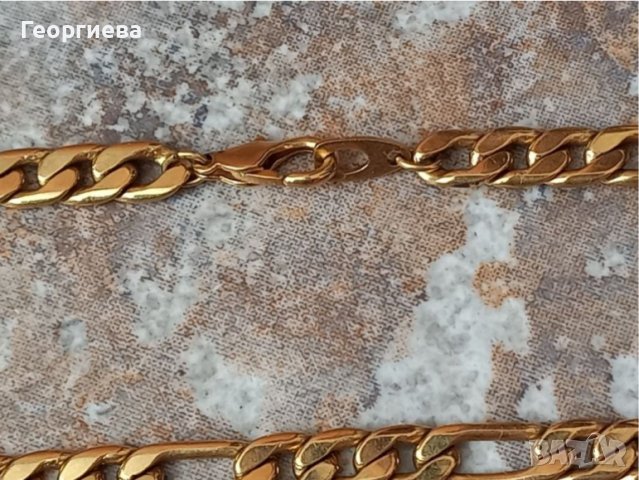 Жълт стоманен ланец/синджир, снимка 5 - Колиета, медальони, синджири - 38368705