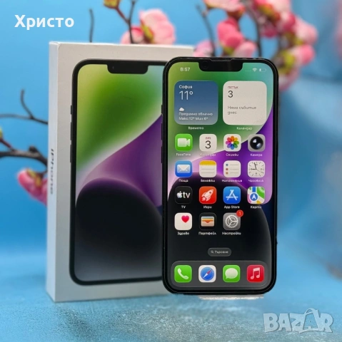 Apple iPhone 14, 128GB, 6GB RAM, 5G, Midnight , снимка 2 - Apple iPhone - 54135649
