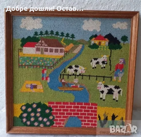 картини, картина, петел кокошка пилета, гоблен, цветя, натюрморт , снимка 8 - Картини - 28958825