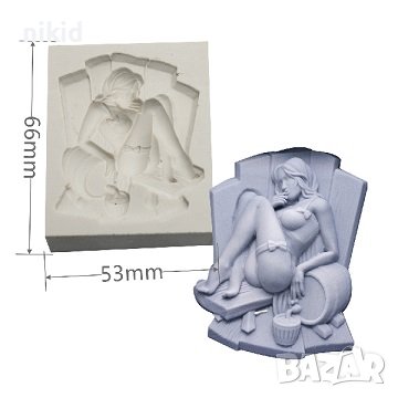 Секси Жена по бельо на бар силиконов молд форма фондан шоколад гипс декор