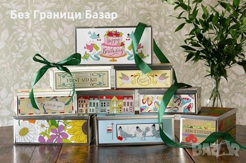 Нов Подаръчен комплект бисквити за бебе в метална кутия Ванилови за новородено подарък baby shower, снимка 7 - Други - 54195824