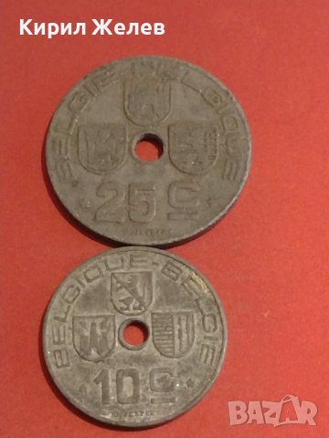 Две монети 10 сантима 1943г / 25 сантима 1944г. Белгия за КОЛЕКЦИОНЕРИ 34854, снимка 1 - Нумизматика и бонистика - 44323640