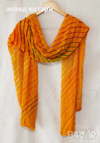 Ръчно оцветени шалове щата Раджастан (107-116), снимка 2 - Шапки - 15501219