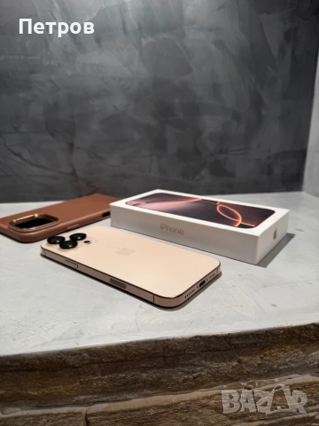 КАТО ЧИСТО НОВ Iphone 16 Pro Max Desert + калъф, снимка 4 - Apple iPhone - 54117116