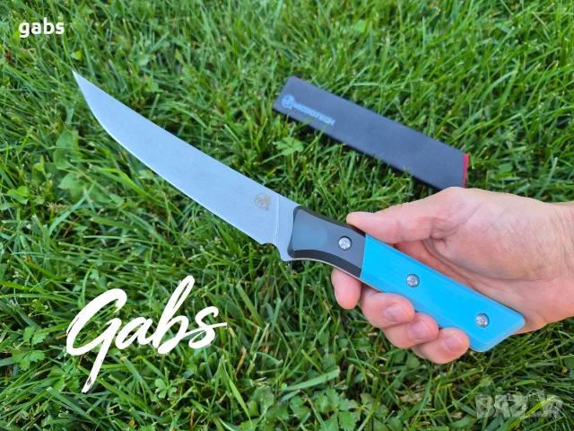 Нож с фиксирано острие Microtech Santoku 3100B/3200B ,Bohler M390 фултанг, снимка 12 - Ножове - 56209525