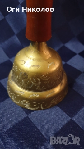 Бронзова камбана ,звънец с ръкохватка, снимка 2 - Антикварни и старинни предмети - 52391881