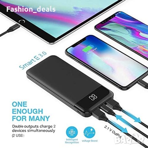 Ново зарядно устройство 10 000mAh Power Bank - USB C LED дисплей, снимка 2 - Друга електроника - 42648225