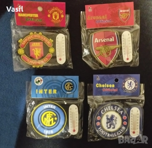 Магнити-термометри Арсенал, МЮ, Челси, Интер