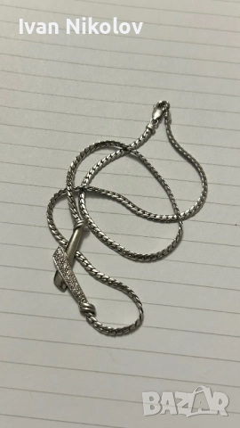 Дамско сребърно колие, снимка 5 - Колиета, медальони, синджири - 52945713