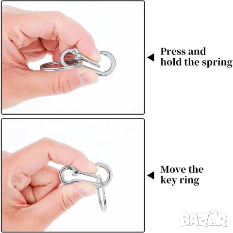 Метален ключодържател с катарама, снимка 7 - Други - 52165277