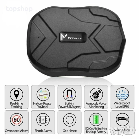 GPS тракер GizMondo® TK905 4G, водоустойчив, магнит, 5000mAh батерия, проследяване и местоположение