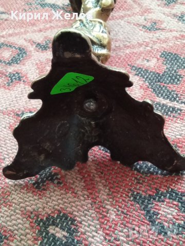 Свещник стар бронзов фигура 31612, снимка 5 - Декорация за дома - 37952257