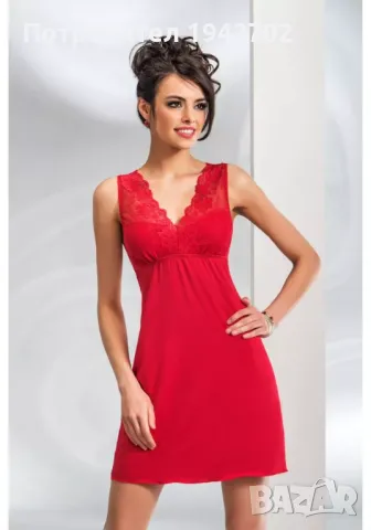 Нощница в червен цвят Kristina Donna, снимка 1