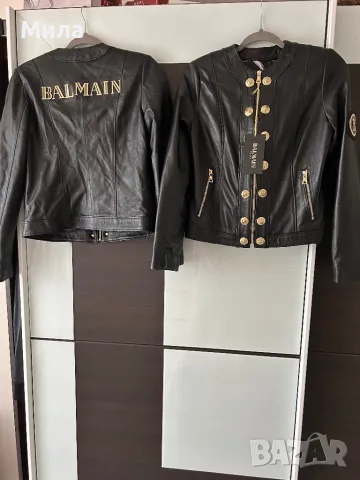 Последни размери!ново стилно яке от естествена кожа оригинал BALMAIN, снимка 7 - Якета - 47603094