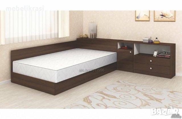 Легло Приста Мареа 2 с матрак 120/190см. с шкафове, снимка 4 - Спални и легла - 35403233