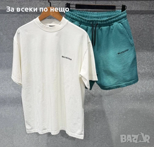 Balenciaga Мъжки Летен Екип Тениска И Къси Панталонки👕🩳Мъжки Къс Комплект Код Mens P.251, снимка 2 - Спортни дрехи, екипи - 53922644