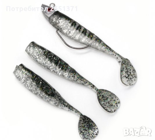 Силиконови примамки, комплект 3 броя-10 см.-7 лв., 13 см.-8 лв. 