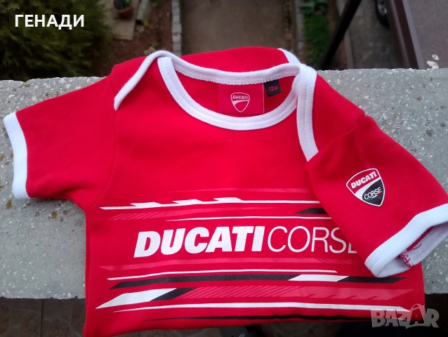Бебешко боди ducati corse 12 месеца, снимка 2 - Бодита за бебе - 54209055
