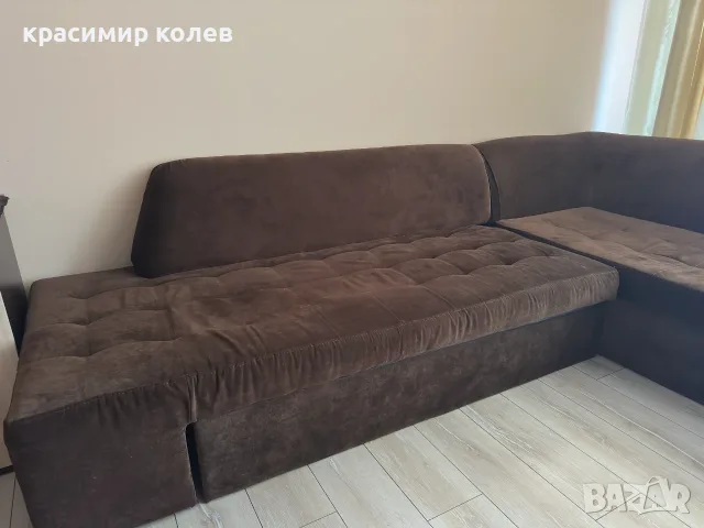 ъглов диван с функция за сън , снимка 3 - Дивани и мека мебел - 55728501