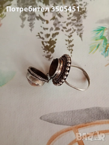 сребърен пръстен , снимка 2 - Антикварни и старинни предмети - 53242623