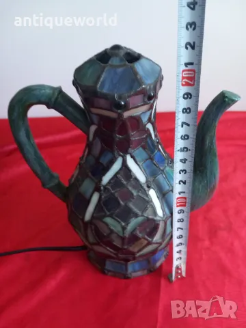 Рядка Лампа ТИФАНИ , серия Чайник, снимка 10 - Антикварни и старинни предмети - 47544026