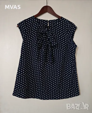 Нова тъмно синя дамска блуза на сърчица L размер