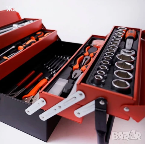 Комплект инструменти 147 бр. в метален куфар, снимка 2 - Куфари с инструменти - 51399139
