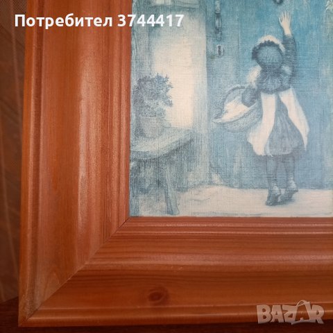 Много красива картина"Посетителят",вдъхновен от Артър Хопкинс 1848-..., снимка 3 - Картини - 44264135