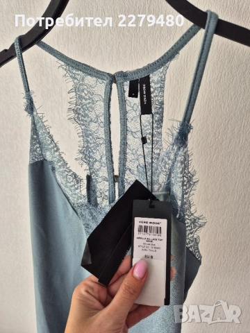 Сатенен потник Vero Moda , снимка 5 - Потници - 52216218