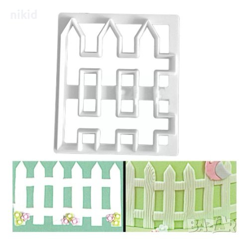 Ограда пластмасов резец за тесто бисквитки фондан украса декорация торта