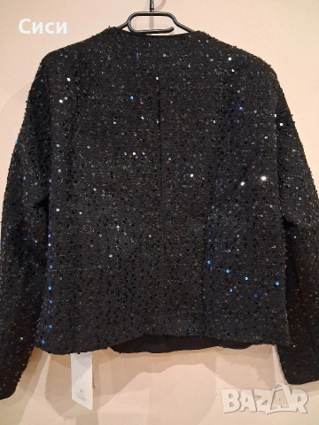 Дамско късо сако с паети, снимка 5 - Сака - 53328182