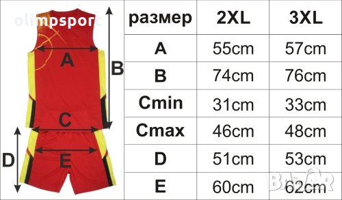 Екип за баскетбол, потник с шорти. Екип без номер. Подходящ за т, снимка 4 - Баскетбол - 31995470