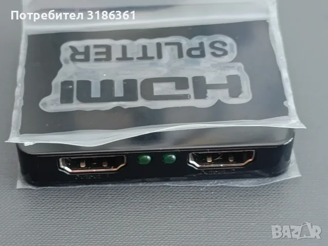 HDMI splitter 1x2 /1x4 suport HDTV 1.4 b, снимка 2 - Кабели и адаптери - 56069854