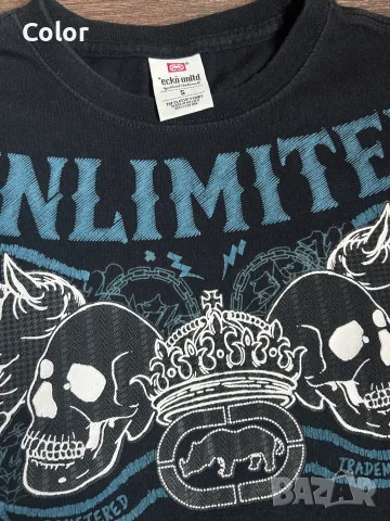 Y2K тениска Ecko unltd, снимка 2 - Тениски - 55779972