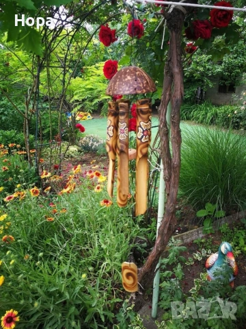 Вятърен звънец от дърво и бамбук Кокос , снимка 10 - Декорация за дома - 36766670