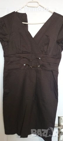 Рокля за празник, кафява, размер 42