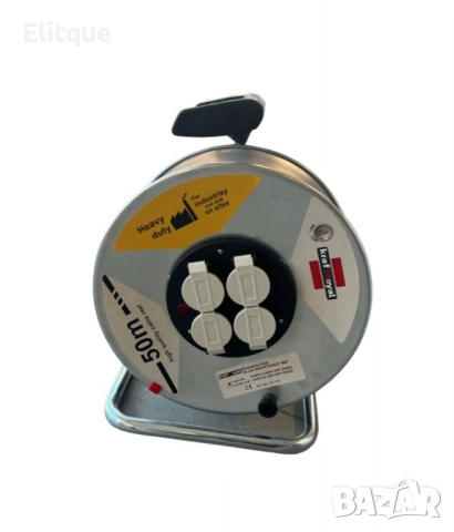 Електрически удължител с макара 50 метра, снимка 6 - Други стоки за дома - 52716380