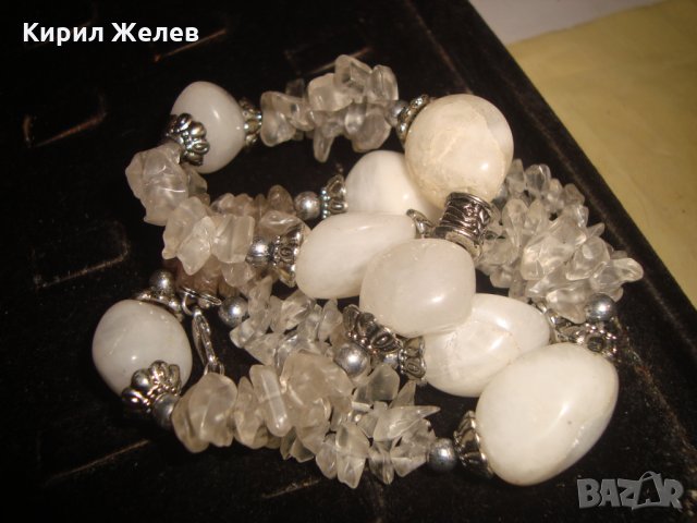 АРТ ГЕРДАН МЛЕЧЕН КВАРЦ и ПЛАНИНСКИ КРИСТАЛ РЪЧНА ИЗРАБОТКА МНОГО ЕФЕКТЕН и ФЕШЪН 3075, снимка 2 - Колиета, медальони, синджири - 33846586