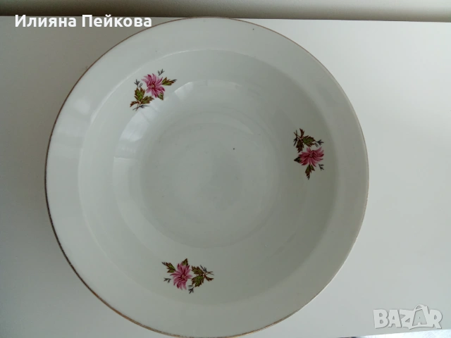 Български порцелан с мотив: "Горски слез", снимка 6 - Сервизи - 53200470