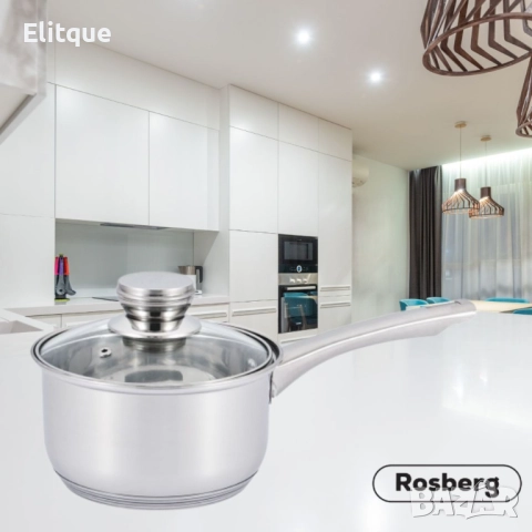 Тенджера Rosberg R51210O16, 16/18/20/22/24/26см, Неръждаема стомана, снимка 4 - Съдове за готвене - 52745151