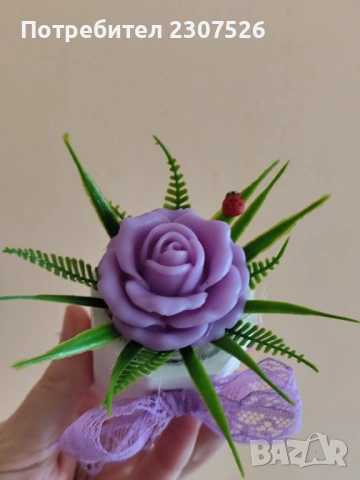 Глицеринови цветя, снимка 7 - Изкуствени цветя - 53318749