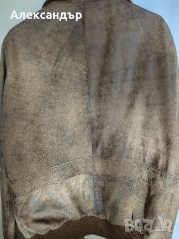 Мъжко яке естествена кожа PULL&BEAR, снимка 2 - Якета - 54315685