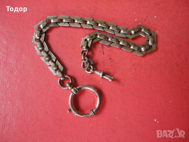 Позлатен кюстек верижка за часовник KJ Double Арт Деко 