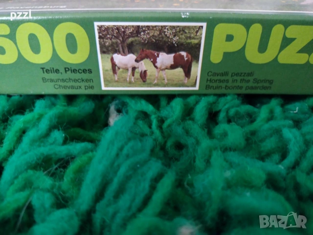 Пъзел "Horses in Spring” Ravensburger 1984г. 500 части, снимка 5 - Пъзели - 53966094