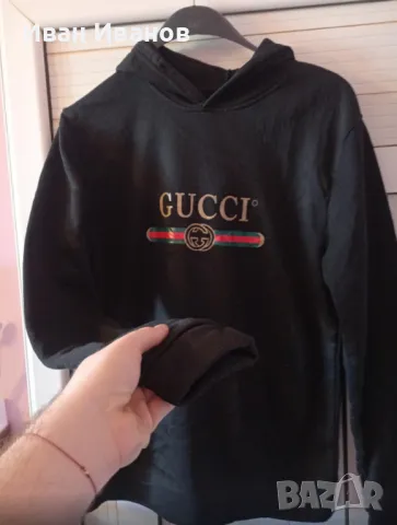 Оригинална фланела с качулка Gucci, снимка 4 - Блузи - 48386741