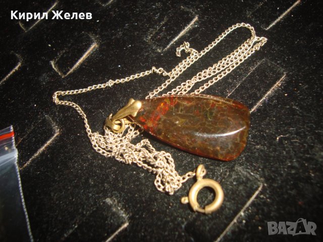 СТАРИНЕН КЕХЛИБАРЕН МЕДАЛЬОН АРТ ДЕКО 100% НАТУРАЛЕН БАЛТИЙСКИ КЕХЛИБАР с БРОНЗОВА ВЕРИЖКА 14980, снимка 12 - Антикварни и старинни предмети - 31196140