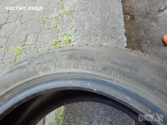 Продавам 4бр летни гуми 215/55/17  DUNLOP цена за комплекта 120лв., снимка 3 - Гуми и джанти - 49892787
